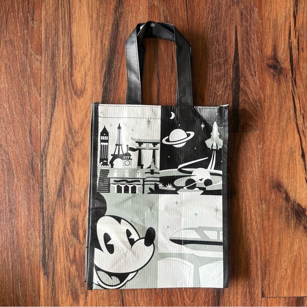 Disney EPCOT reusable small Black and Gray Bag